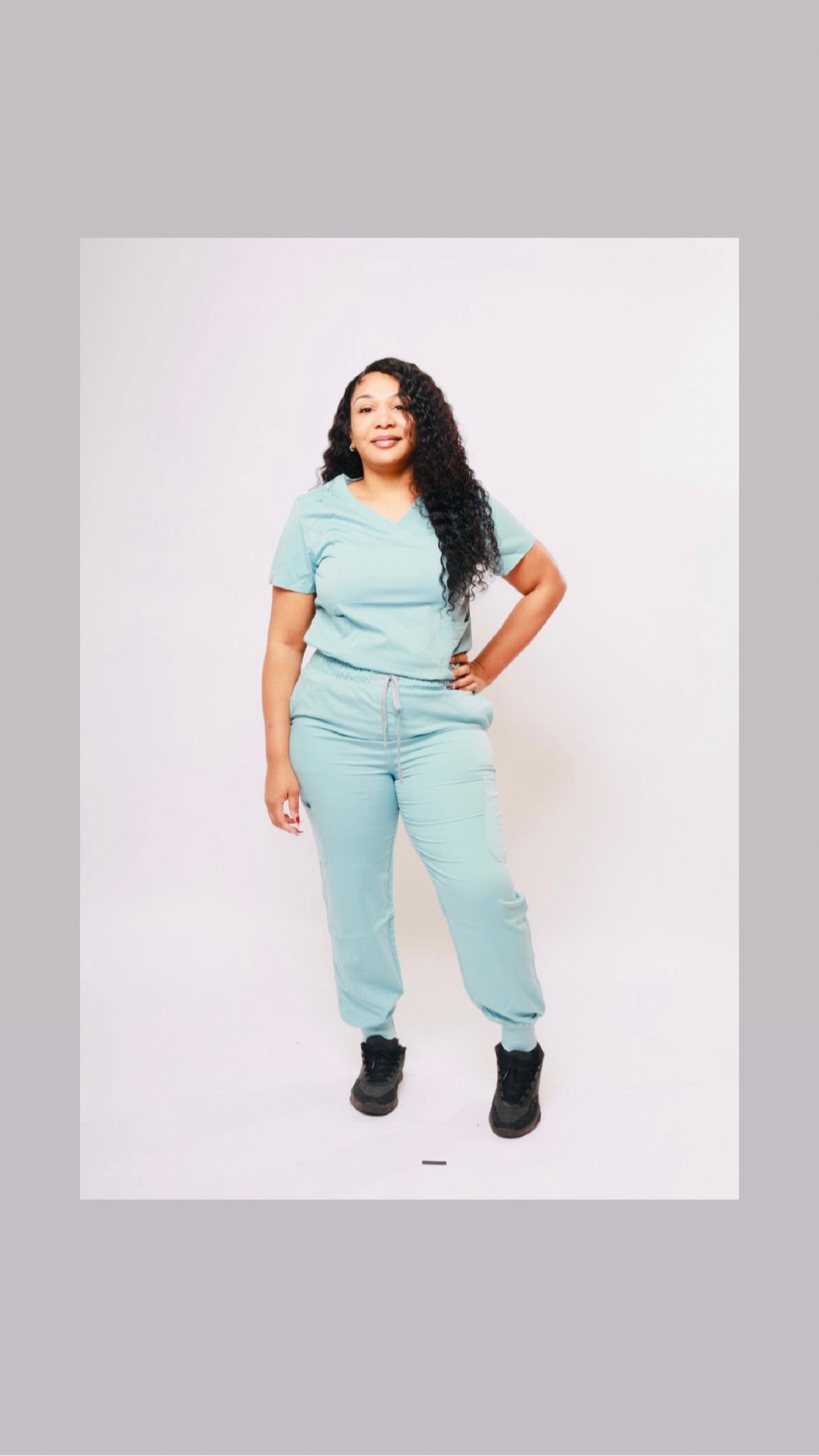 Turquoise Essential Classic Scrub Set.